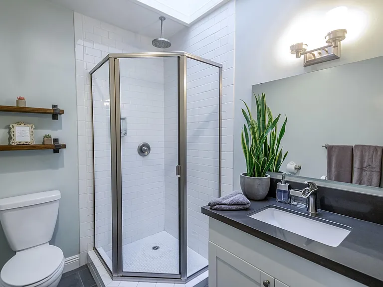 Full bathroom with rain shower