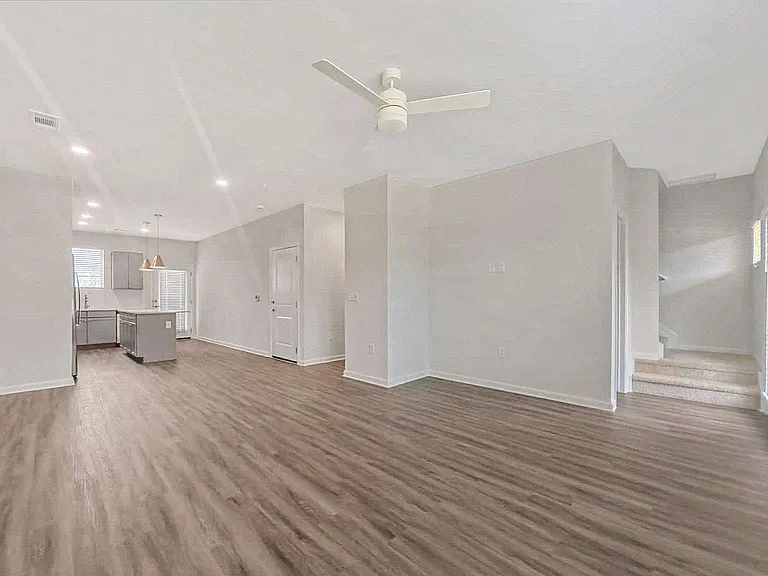 Living room with a separate dining room.