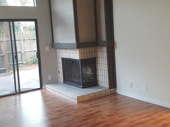 Large living room with fireplace