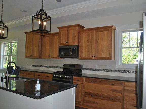 Clear hickory cabinetry