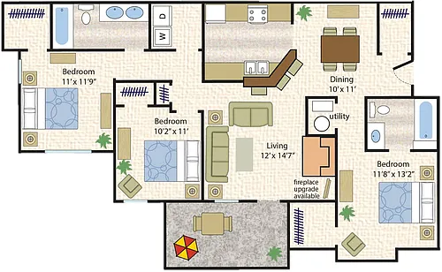 Floor plan 3X2 Partial Reno