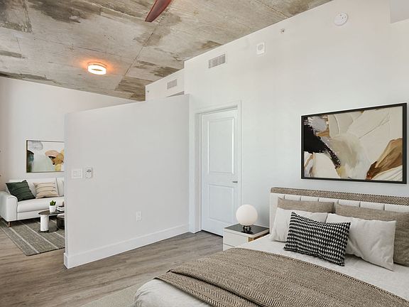 Bedroom with Wood-Style Plank Flooring