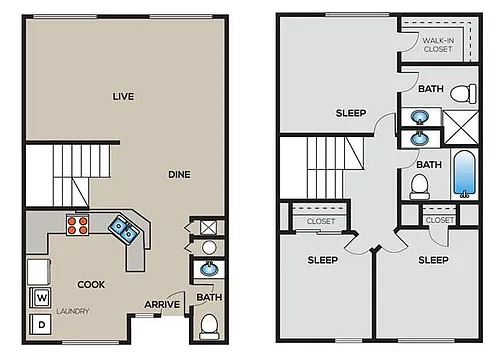 Floor plan 3A Townhome
