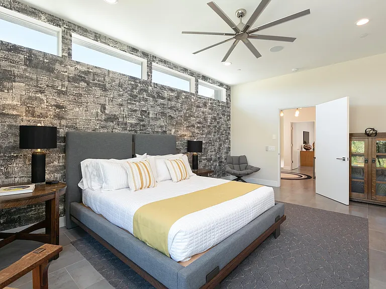 The Valley Bedroom with view to office area.
