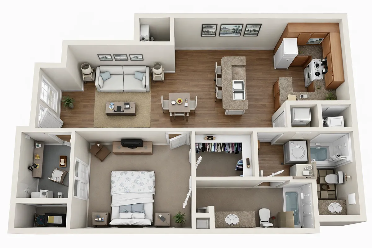 Floor plan Peak 1x1