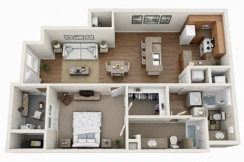 Floor plan Peak 1x1