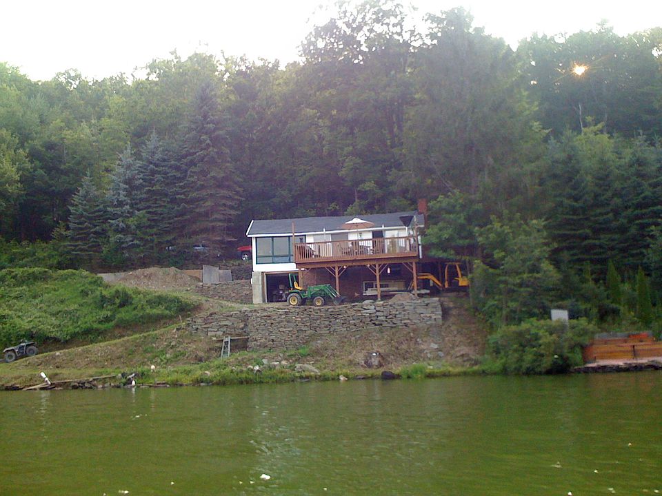 200' lake frontage with dock