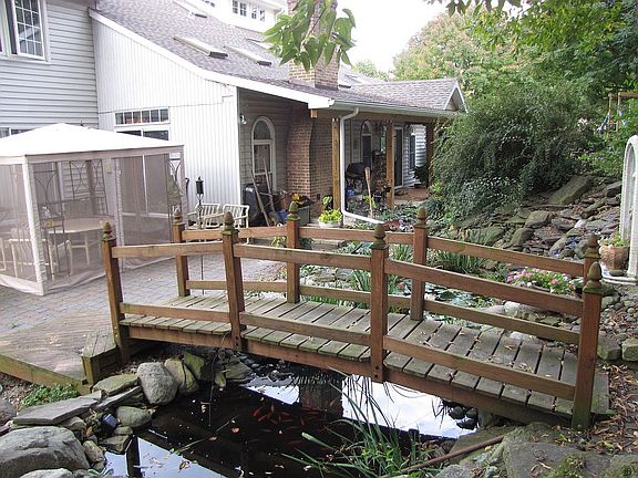 Rear Patio & Pond