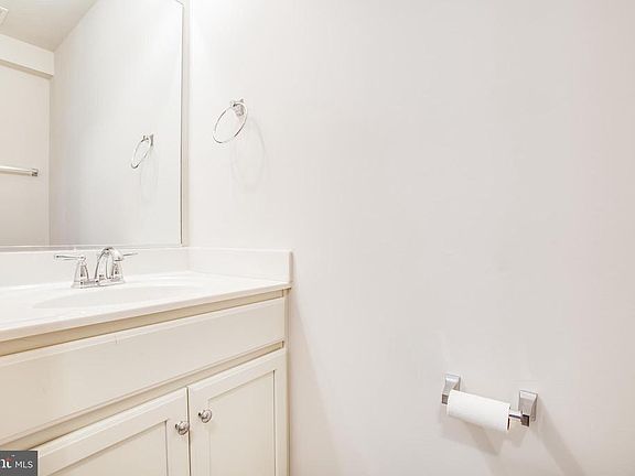 Basement level half bath