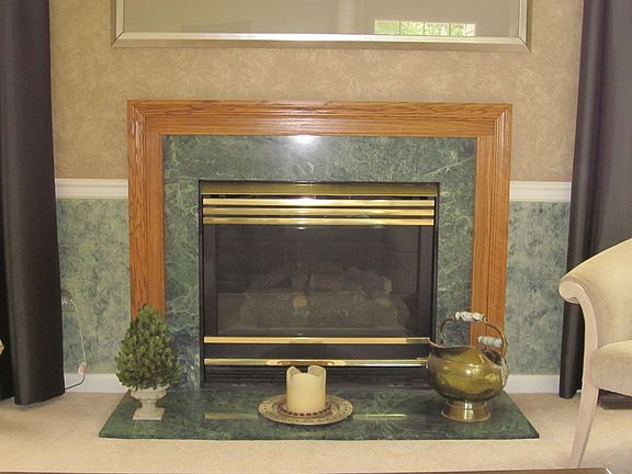 Beautiful marble fireplace