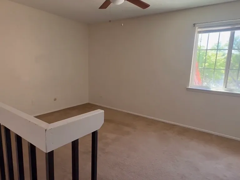The Bedroom is upstairs for added privacy.