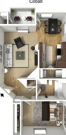 Cobalt - 1 Bedroom, 1 Bath Cobalt - 1 Bedroom, 1 Bath