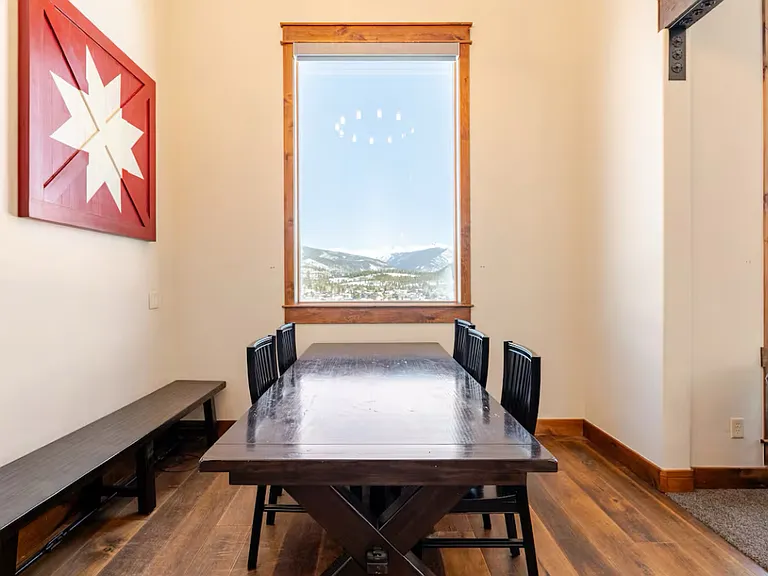 Dining table expands to seat 12