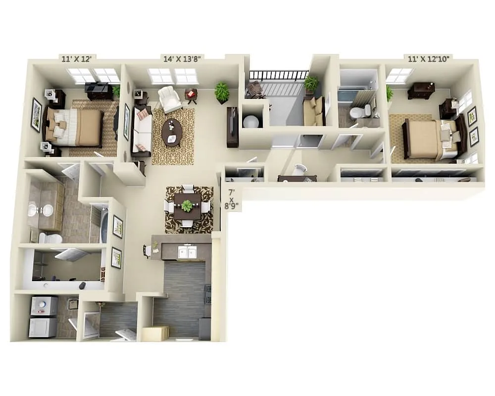 Floor plan the Burgundy (B2C)