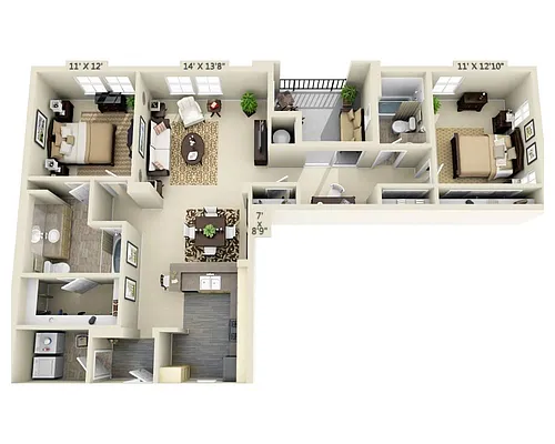 Floor plan the Burgundy (B2C)