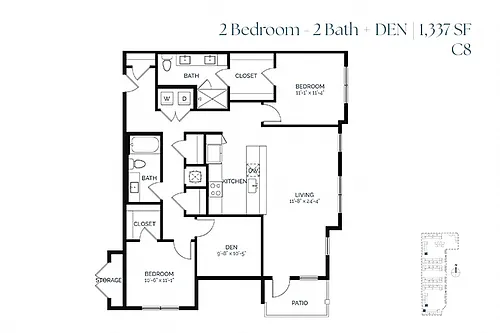 Floor plan Two Bedroom C8
