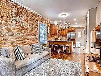 living room & kitchen, downstairs - 3730 N Fillmore St
