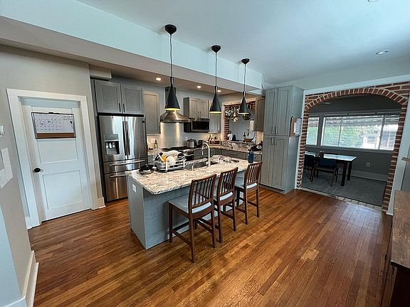 Open concept kitchen.