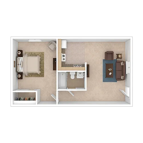 Floor plan One Bedroom