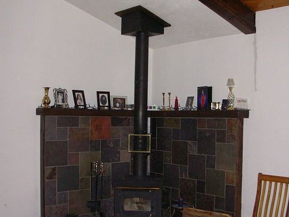 Wood Burning Stove With Slate Hearth