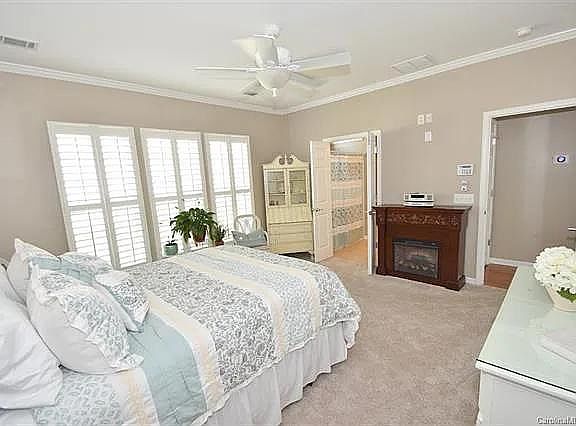 Master bedroom with bath and huge walk-in closet (not shown)