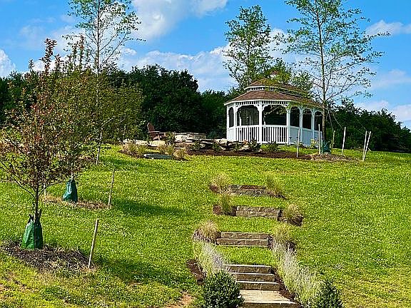 Gazebo overlooking lake