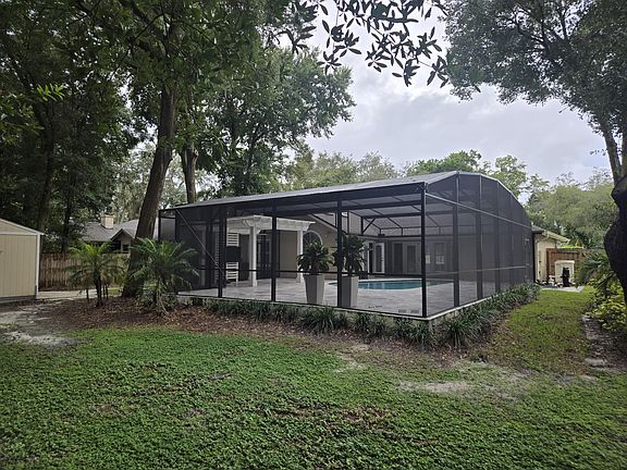 back yard, fully fenced