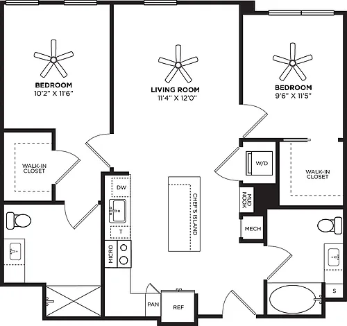 Floor plan B11 No Balcony