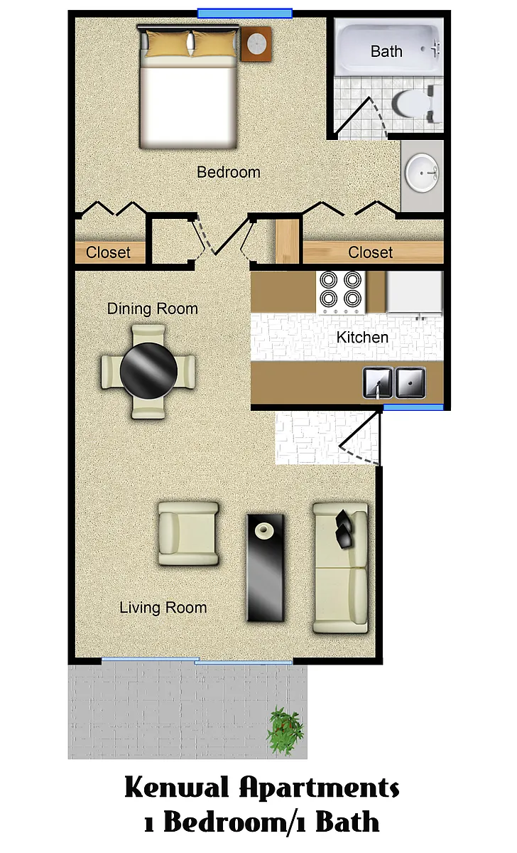 Floor plan Downstairs 1 Bedroom