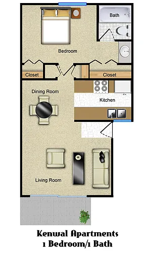Floor plan Downstairs 1 Bedroom