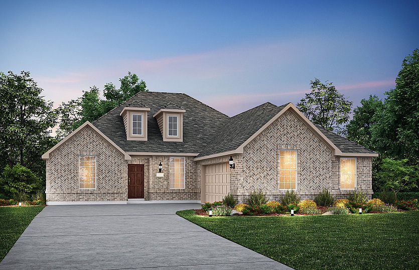 The Fairfield, a 1-story new construction, shown with Home Exterior LS201