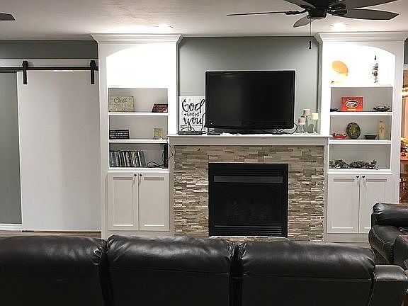 Barn door leads to office