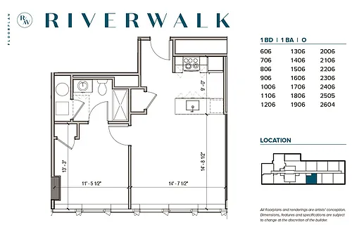 Floor plan 1 bedrooms from 2655
