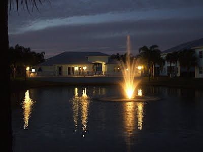 Night view from patio