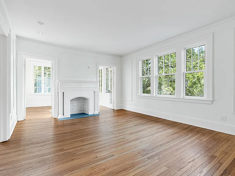 Living room looking in to sunroom