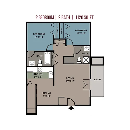 Floor plan 2 Bedroom