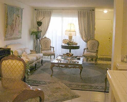 living room with patio