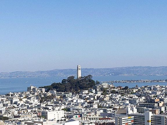 View of Coit Tower from some of the units at Crest Royal