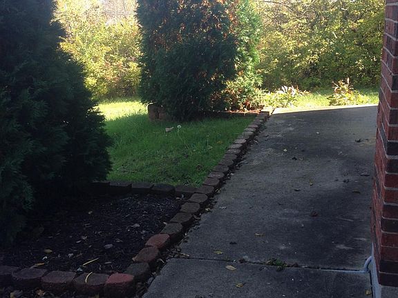 walking from garage towards front door