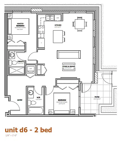 Floor plan 2 Bedrooms 2 Bed 2 Bath 3