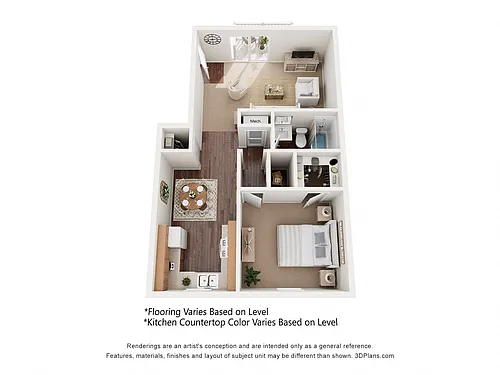 Floor plan 1 Bedroom 1 Bath