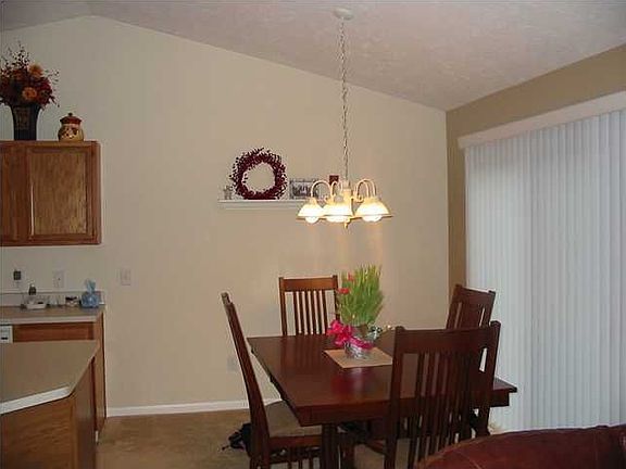 Dining area with slider to deck