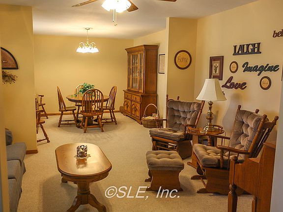 Living room and dining room