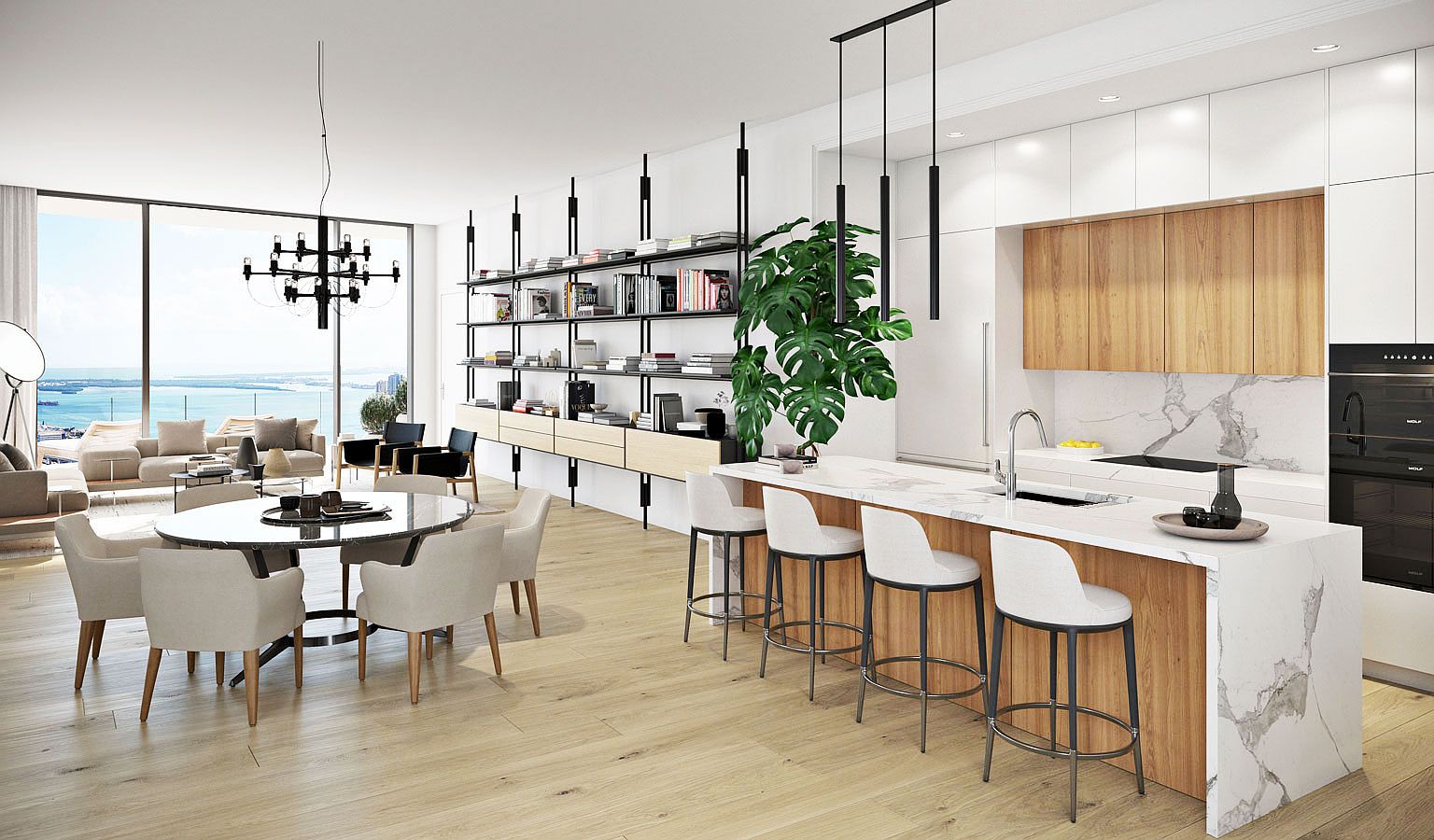 3BED Cielo Tre (L4851) Plan, CasaBella by B&BItalia, Miami, FL 33132