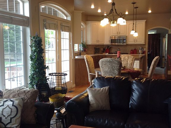 Family room looking into kit