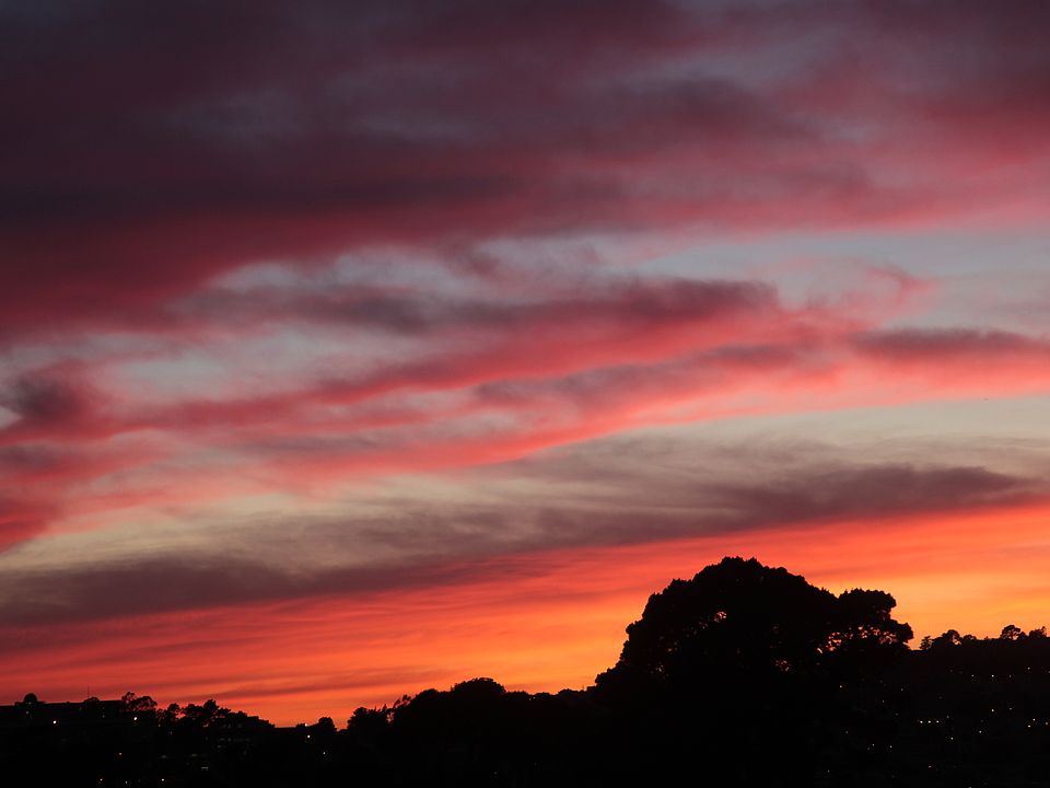 Sunset from the front