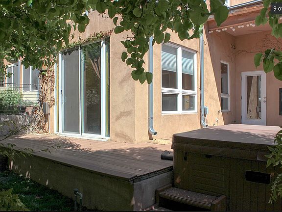 Back deck with hot tub
