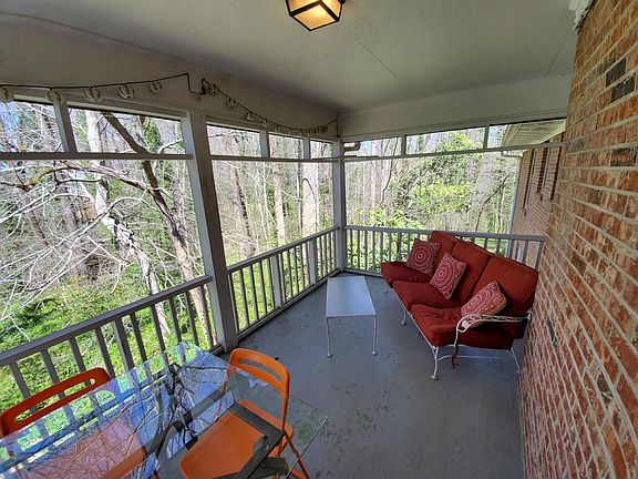 Our favorite room! The screen porch for lounging, listening to the owls and other wildlife, or having a leisurely meal while the sunsets (especially in spring or fall!)
