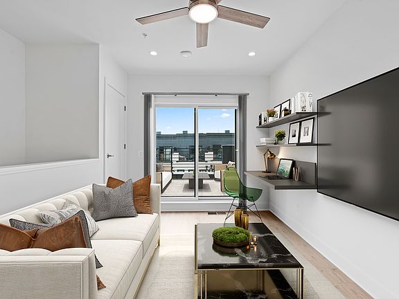 Media room or home office leading to private roof deck