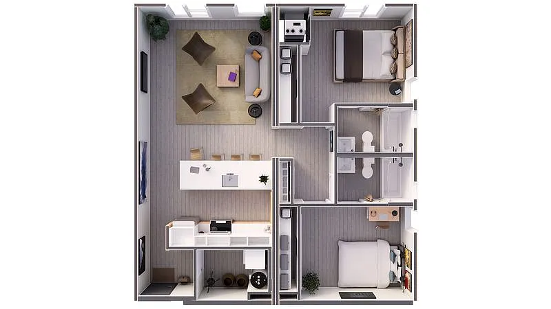 Floor plan 2 Bedroom